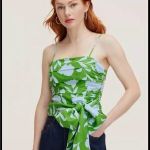 Kate Spade Green and Blue Floral Camisole